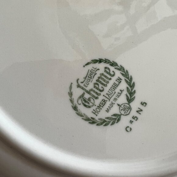 Homer Laughlin Eggshell Theme Plate With The First Congregational Church Design - Picture 3 of 8